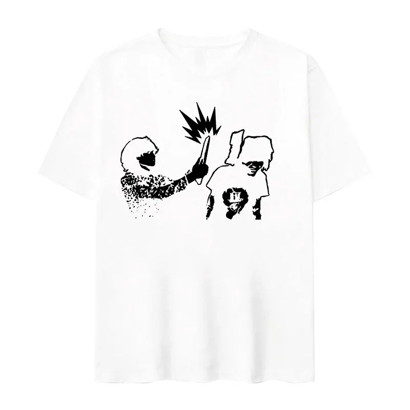 Jake Webber Johnnie Guilbert Print Graphic T Shirt Men Vintage Fashion Clothing T-shirts Unisex Casual Oversized Cotton T-shirt