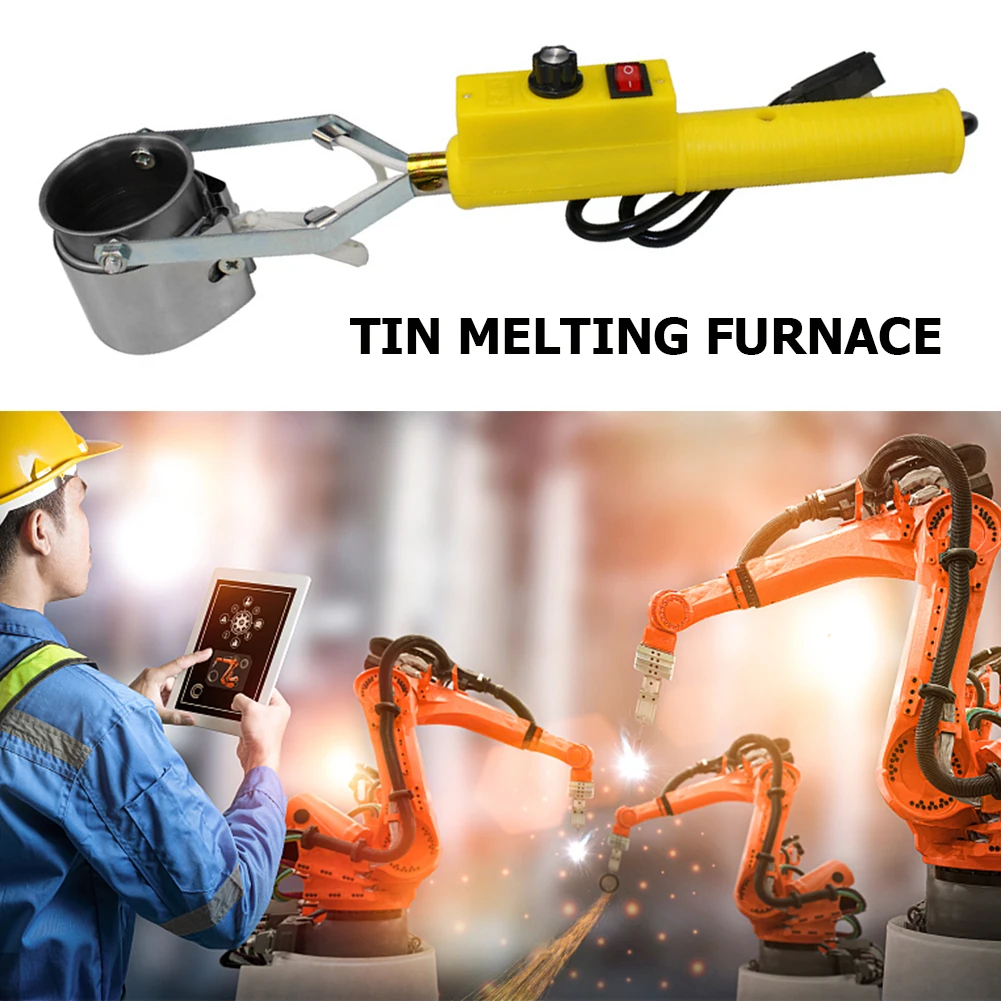 300/500W Hot Pot Lead-free Tin Melting Furnace Electric Solder Pot Handheld Adjustable Temperature Control Desoldering Bath Tool