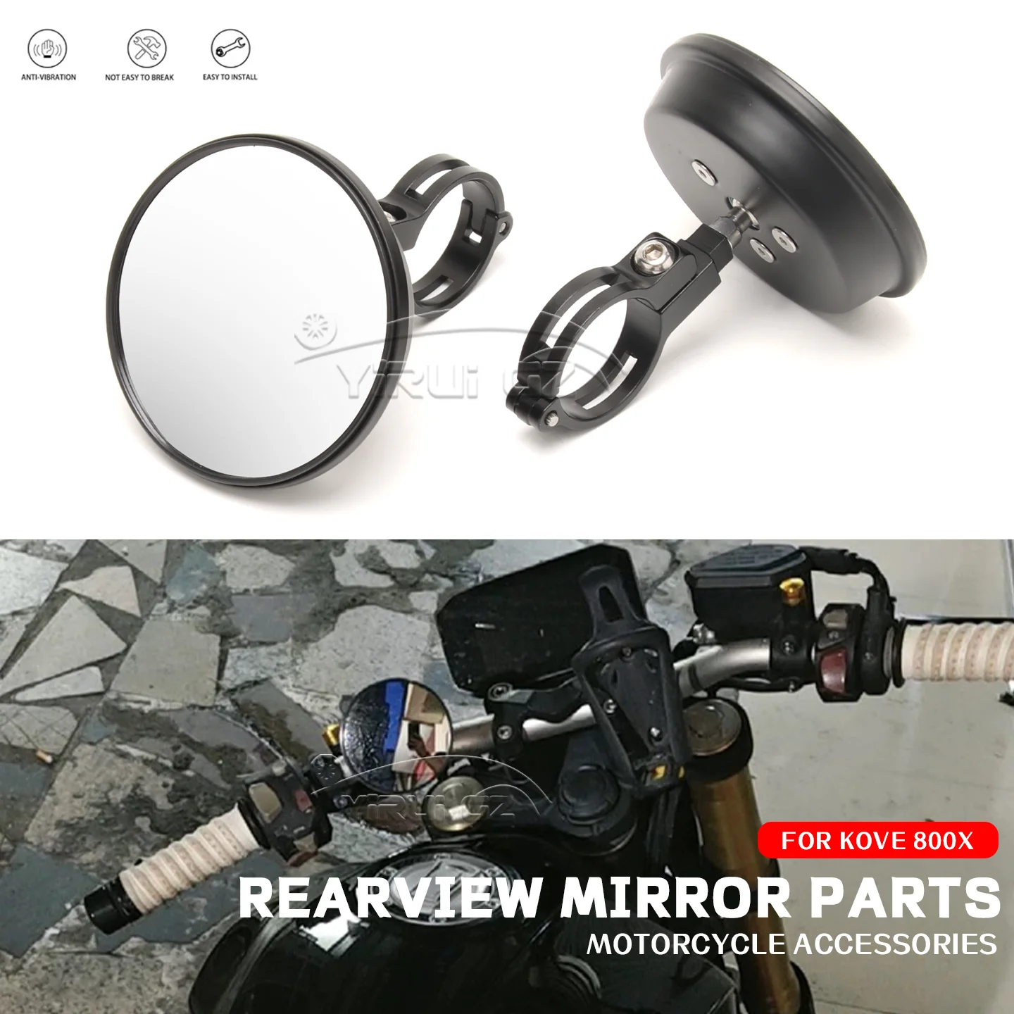 

Мотоциклетное вспомогательное ретровизор Espelho Convexo Espelhos de grande angularpara зеркало заднего вида для KOVE 800X 800X 800X