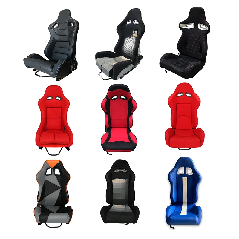 Auto Parts Custom Modified Plush Leather Reclining Sports Racing Bucket Car Seat
