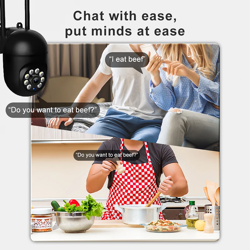 2K HD 4MP 2.4G 와이파이 카메라 PTZ 8배 디지털 줌 컬러 야간 투시 야외 보안 보호 4MP CCTV IP 카메라 양방향 음성