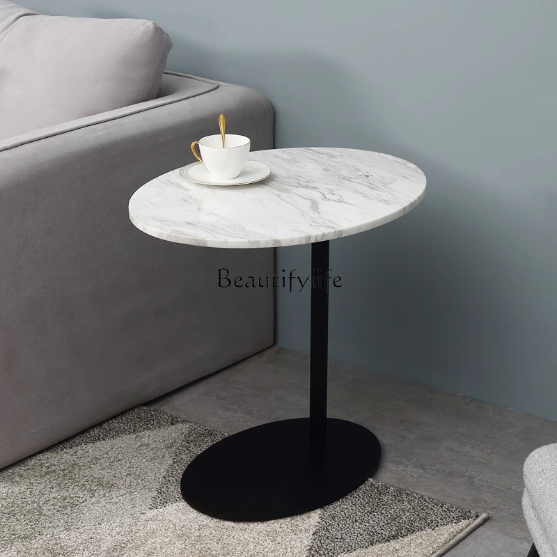 Marble Side Table Modern and Unique Model Room Balcony Living Room Small Coffee Table