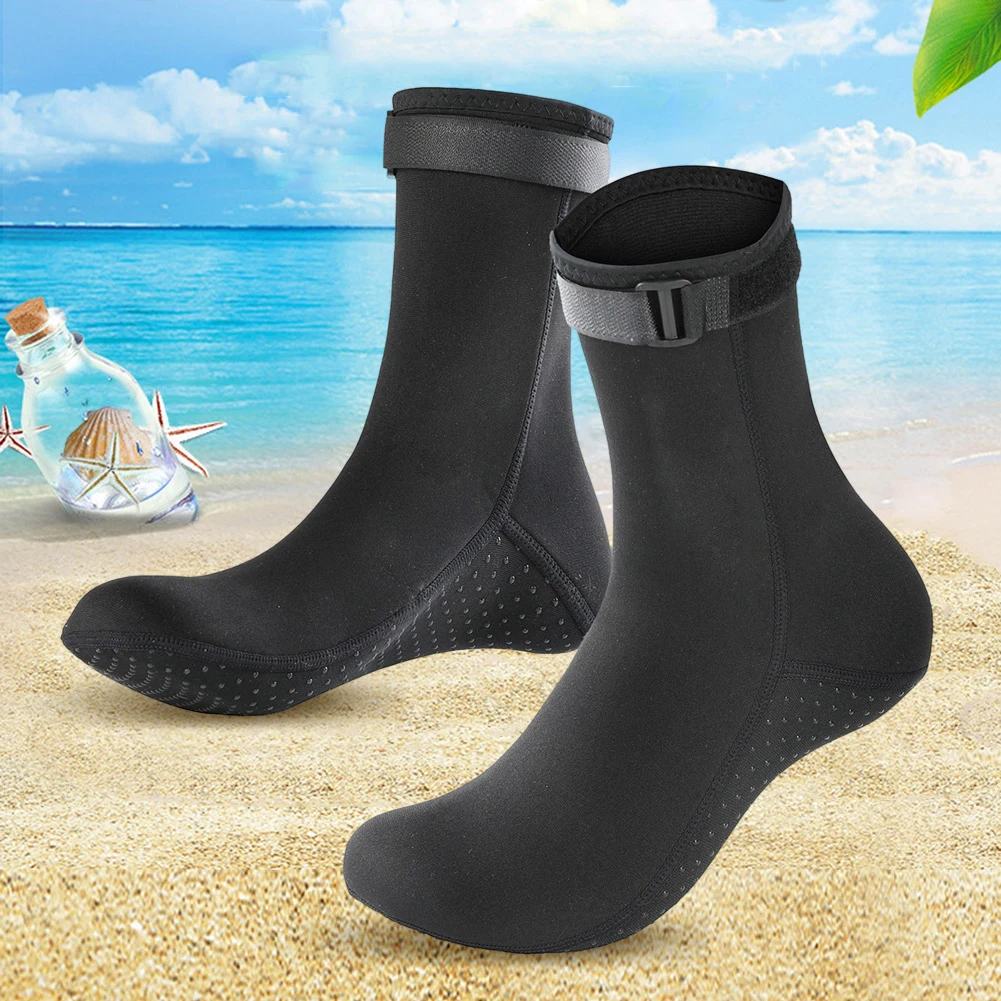 Calzini corti da muta da 3 mm Calzini invernali caldi unisex per lo snorkeling Pesca subacquea Calzini antiscivolo in neoprene indossabili leggeri per lo sport acquatici