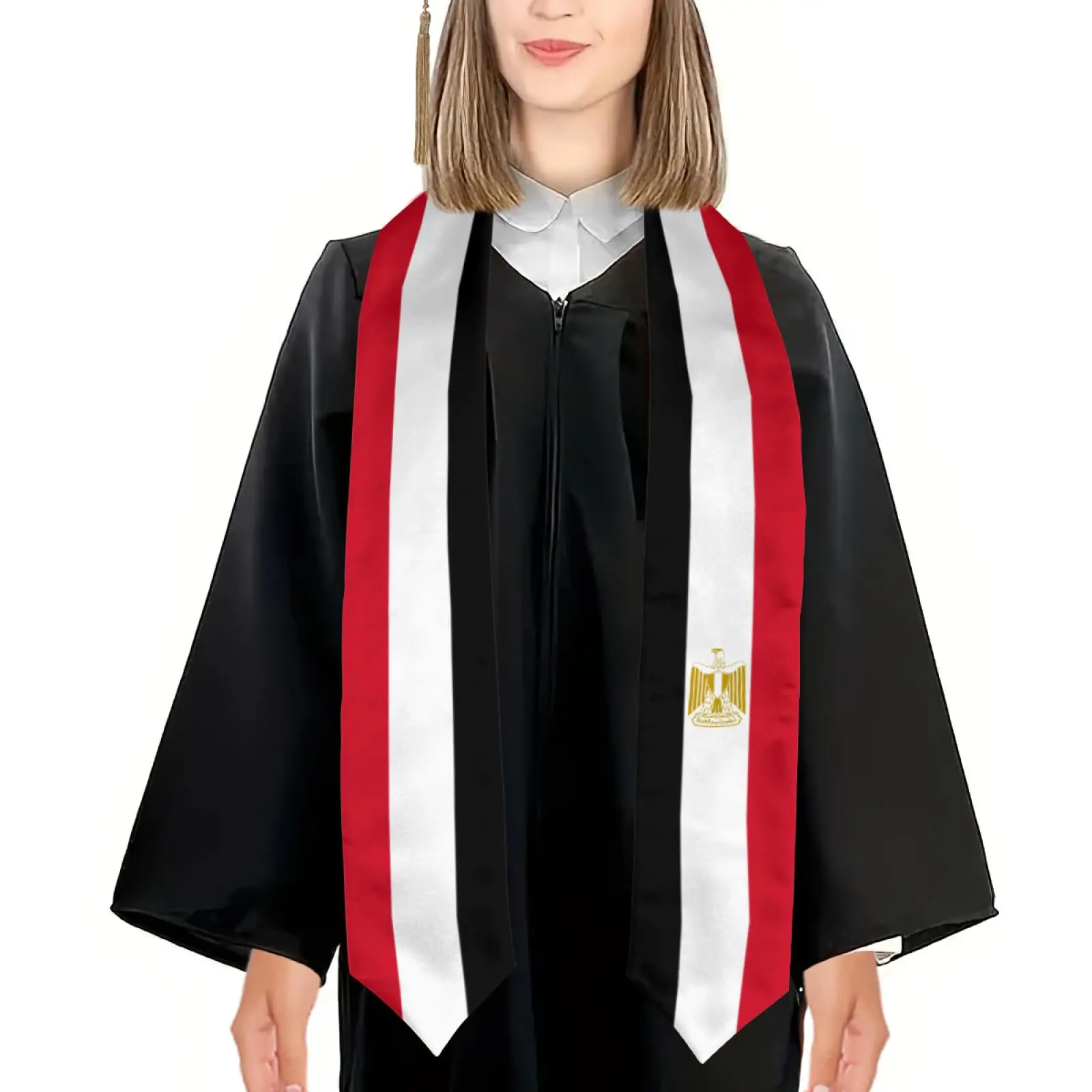 2025 Egypt Flag Graduation Stole Shawl Sash Honor For Study Aboard International Students