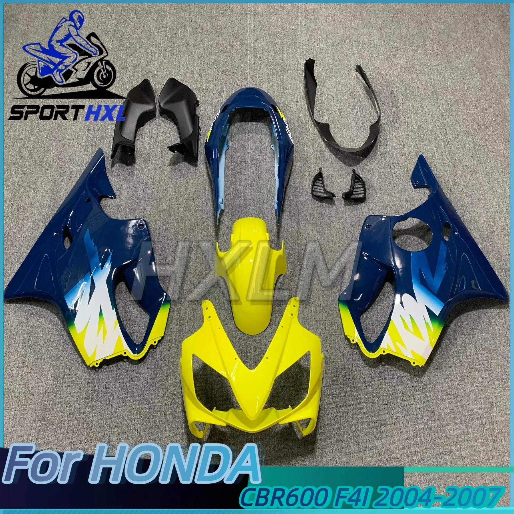 For Honda Cbr600 2004 - 2007 Plastic Fairings CBR 600 2004 Yellow Black Body Kits CBR600 F4i 04 05 Fairings Unpainted, Custom