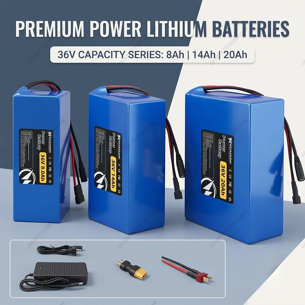 High Power 36V 20Ah 14Ah 8Ah E-Bike Lithium Battery for 500W 1000W 1500W Electric Bicycle Motor Engine 18650 Pack New