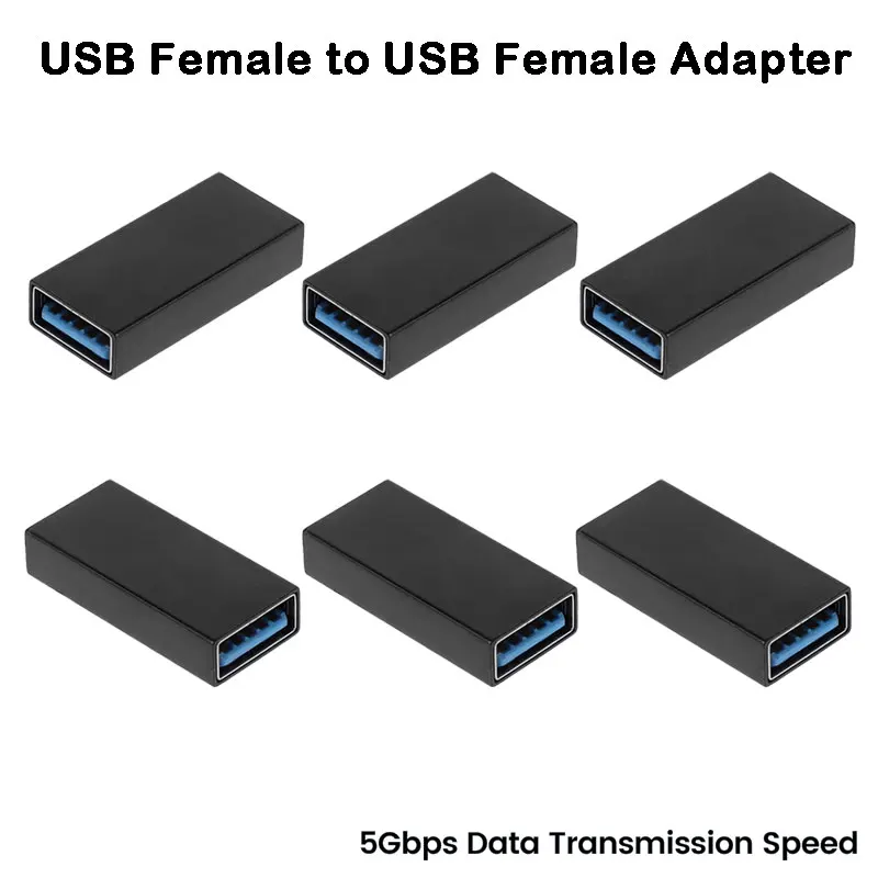 USB 3.0 Adapter, Aluminum Type A Female to Female -Connector Converter Adapter, USB 3.0 Female to Type A Female 3.0 Cab