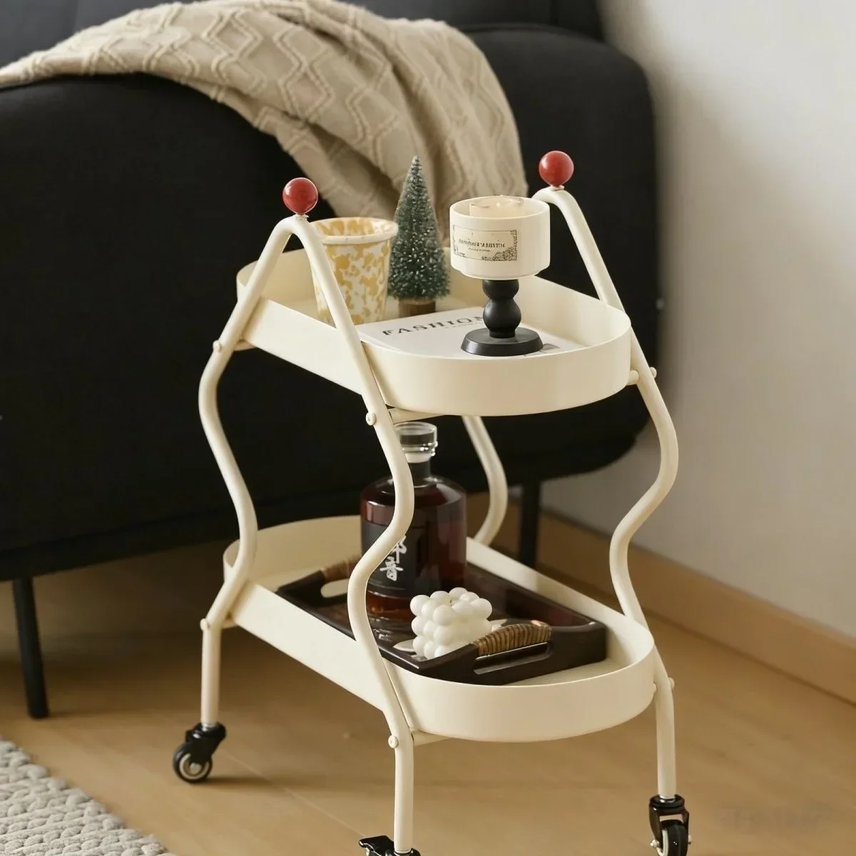 DSA French retro simple living room sofa side table light luxury removable coffee table mini bedroom bedside table