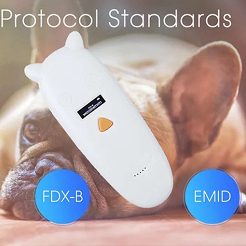 134.2Khz Animal RFID Reader 125Khz Pet ID Reader Rechargeable Animal Chip Scanner FDX-B Glass Chip Tag Reader