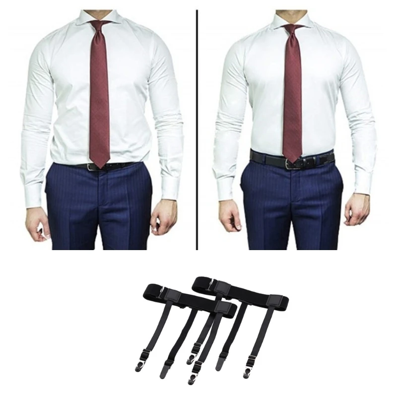 95AB 1 paar Fashion Shirt Blijft Rok Houder Gentleman Been Bretels Sok Bretels Elastische Uniform Business Strap Shirt