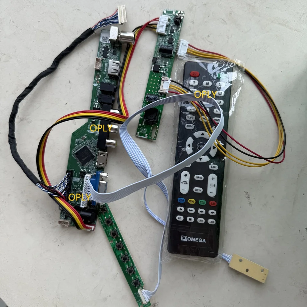 TV Controller Board HDMI-compatible AV USB VGA Remote Audio Kit for V185B1-LE1 V185B1-LE2 1366×768 18.5