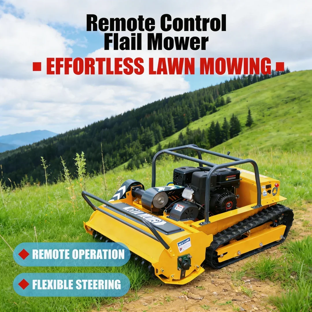 

Customized All-Terrain Wireless Remote Control Flail Lawn Mower EPA Euro V High Power Engine for Yard Lawn Orchard Farm