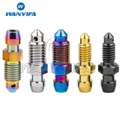 Wanyifa High-Strength Alloy Bolts M6 M8 1.0 1.25mm Pitch Motorcycle Brake Caliper Bleed Nipple Screws for Brembo Car/Frando
