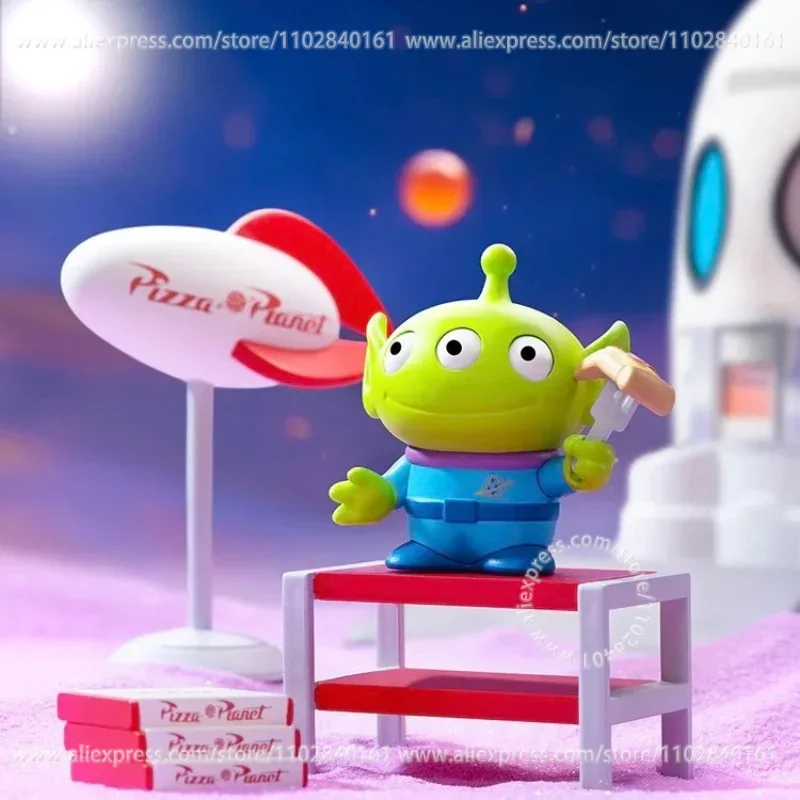 MINISO Blind Box Disney Toy Story Alien Series Pizza Planet Children\'s  Cute Ornaments Trendy Figures  Birthday Present Model