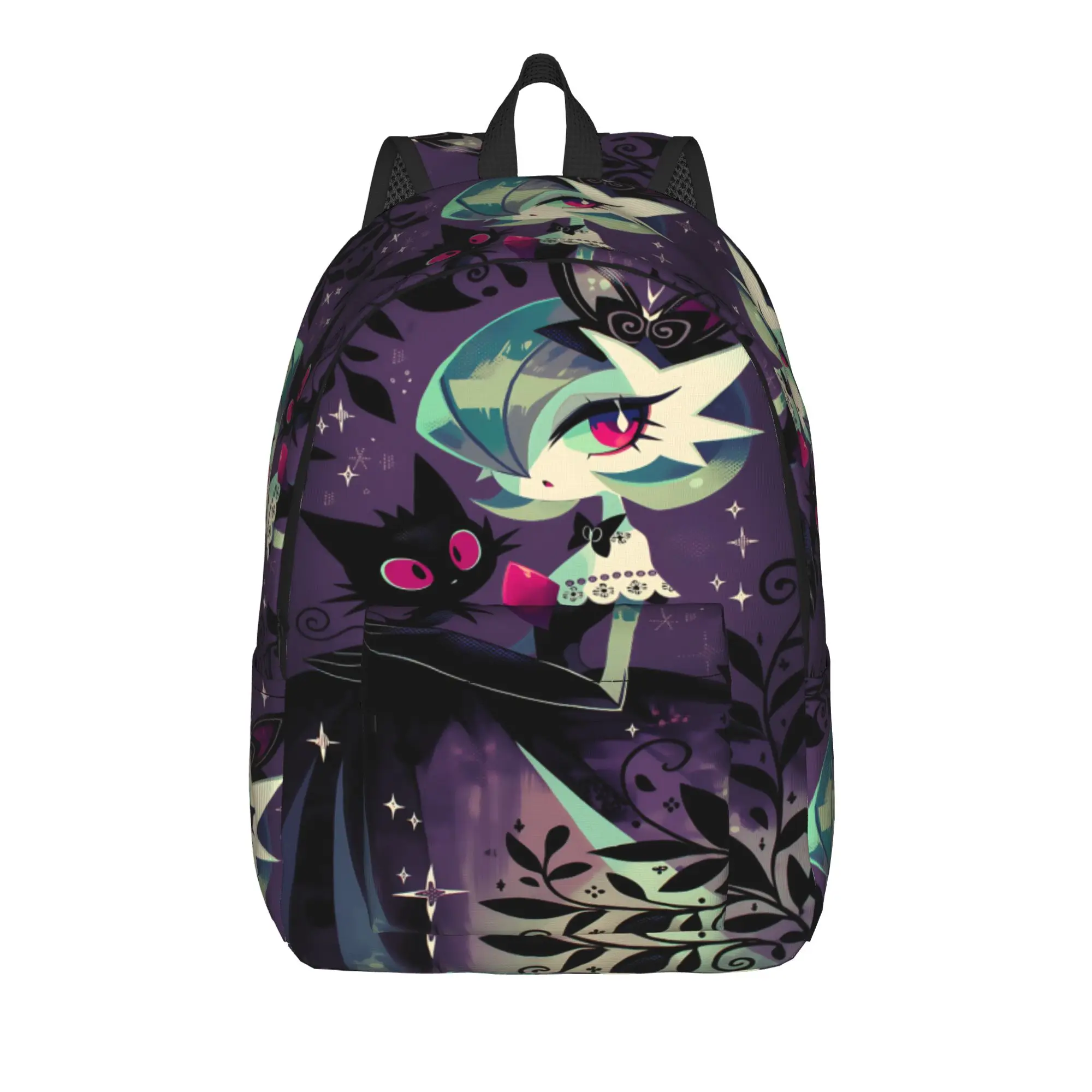 Fashion Pokemon Gardevoir Theme Backpack  Mochilas Good Quality Campus Zipper Closure Rucksack