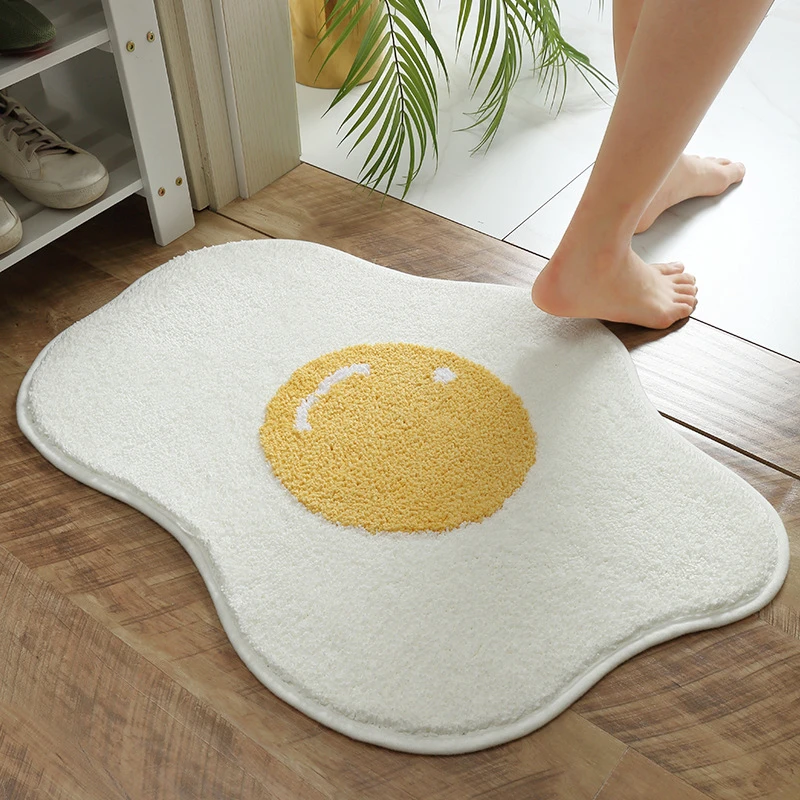 

Egg Bathroom Rug Funny Entrance Carpet Area Rugs Kitchen Rug Bedroom Floor Mats Nordic Welcome Doormat Chic Room Decor