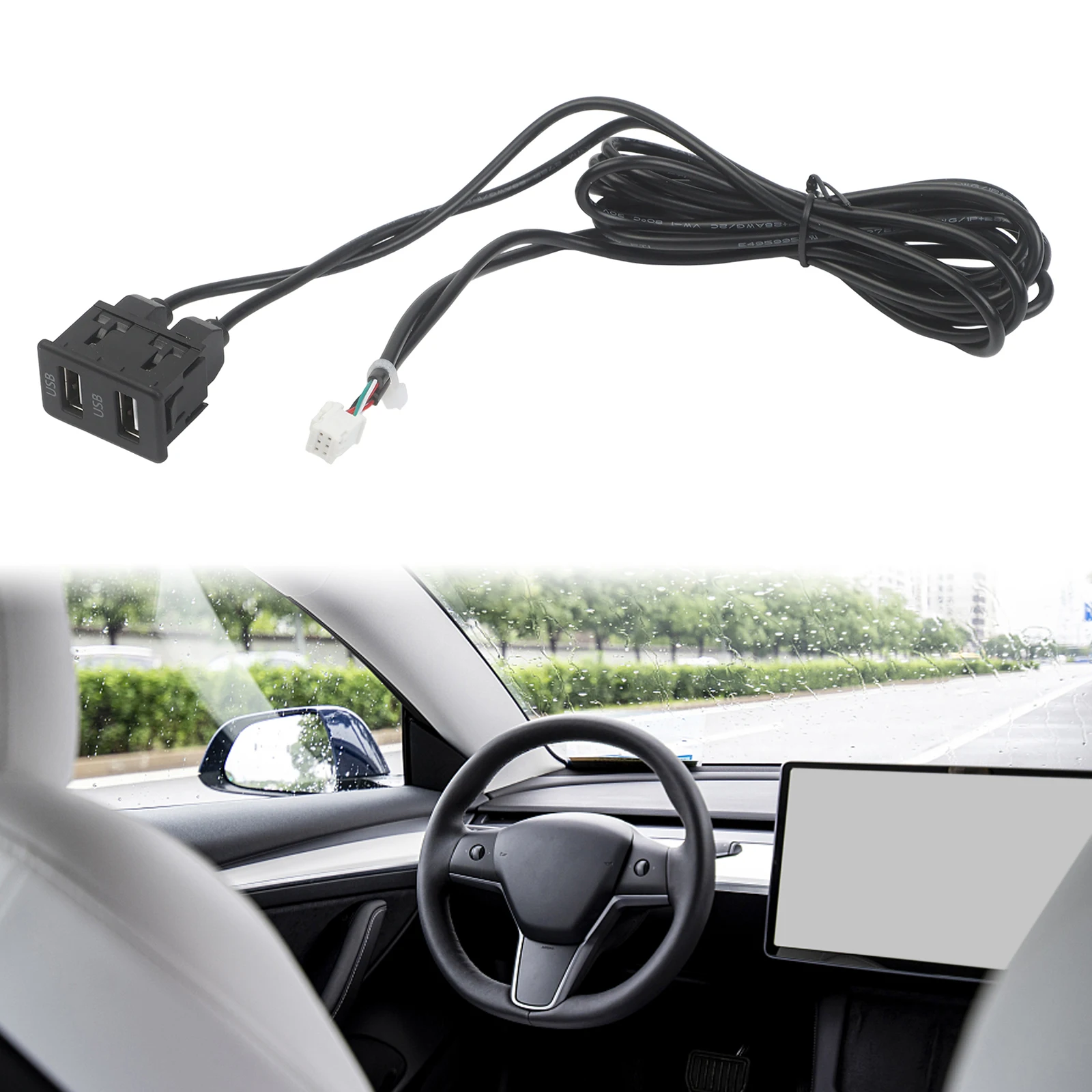 6-Pin-auf-USB-Audioeingangsplatine für die Navigation im Auto – Maschinen-Dual-USB-Anschluss, zuverlässig und einfach zu installieren. – Detail 13