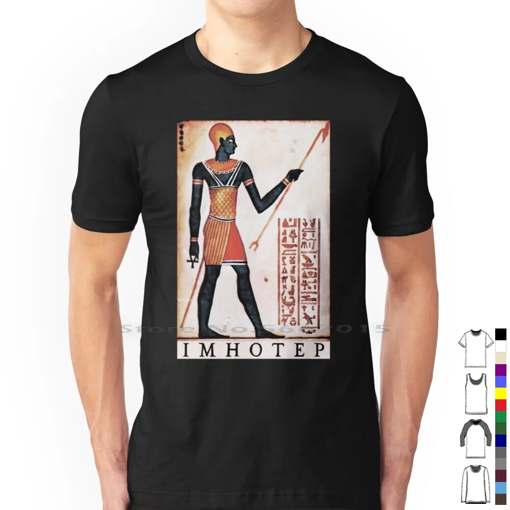 Pharaoh Imhotep T Shirt 100% Cotton Pharaoh Imhotep Egyptian Hieroglyphics Ancient Egypt Hieroglyphs Short Long Sleeve Tee Top