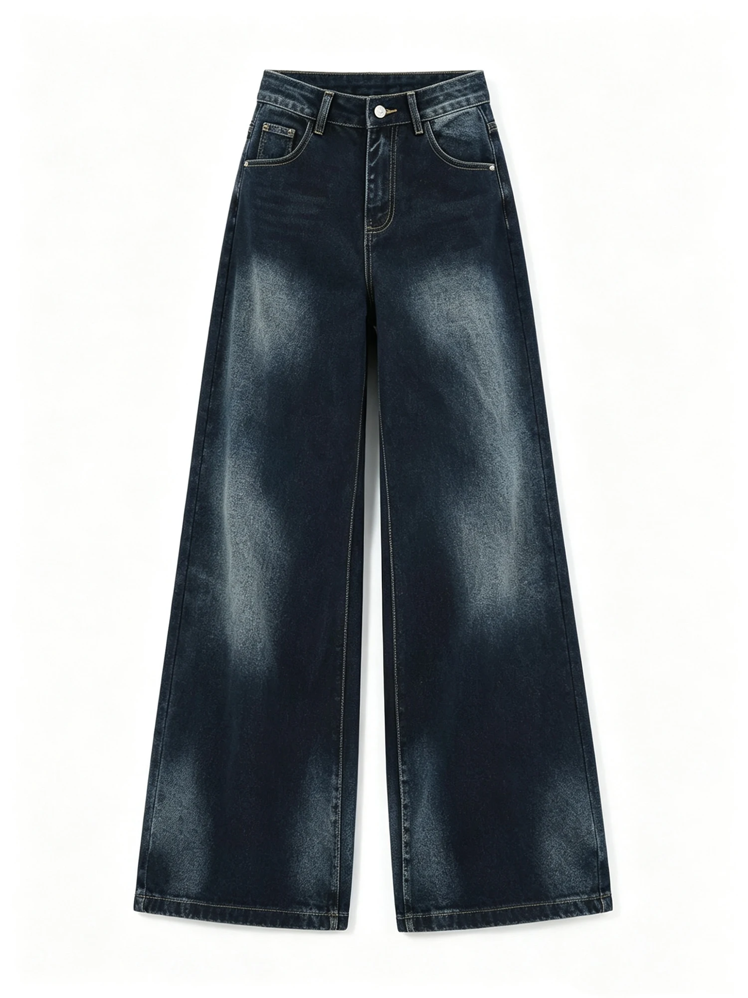 

Women Dark Blue Jeans Oversize Washed Denim Pants Boyfriend style Y2k Gyaru Punk Vintage Hiphop Grunge Baggy Denim Trousers 2026