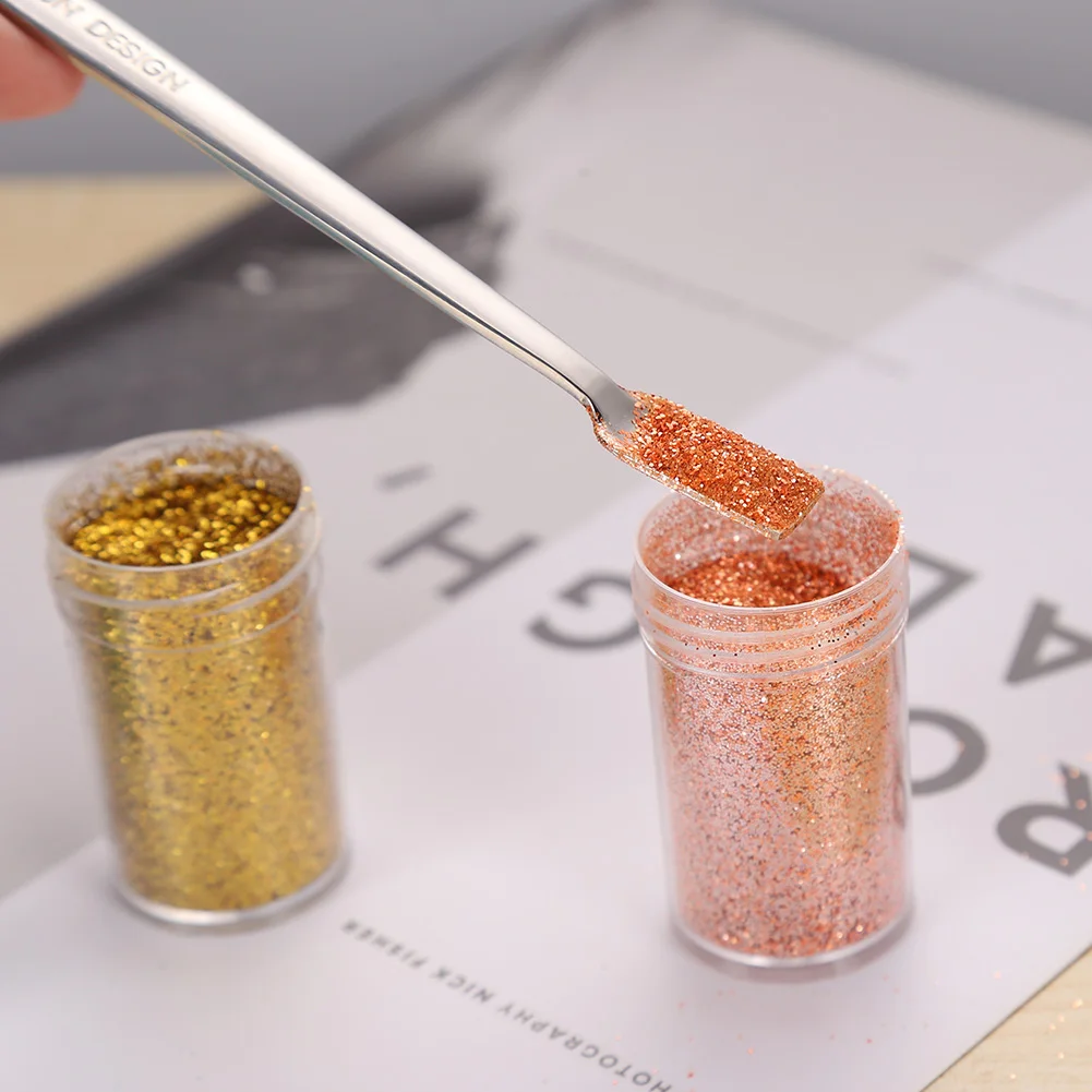 5 Color Stainless Steel Craft Spoons To Taking Out Glitter Embossing Powders Sequin and Small Embellishment For Card Making Tool