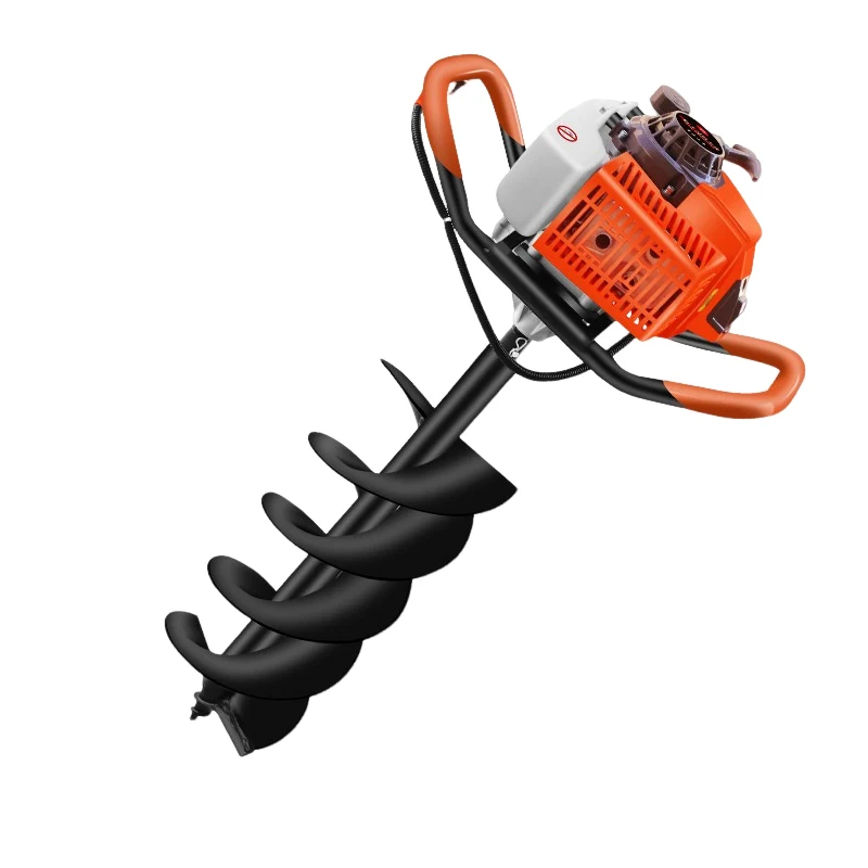 Two-Stroke Gas Powered Post Hole Digger Earth Auger Borer Fence Ground Drill  Agricultural  Digging Machine