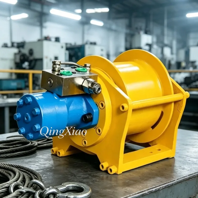 Industrial 0.8T/1T Hydraulic Winch Marine Hydraulic Winch Lifting and Towing Hydraulic Winch for Roadside Assistance