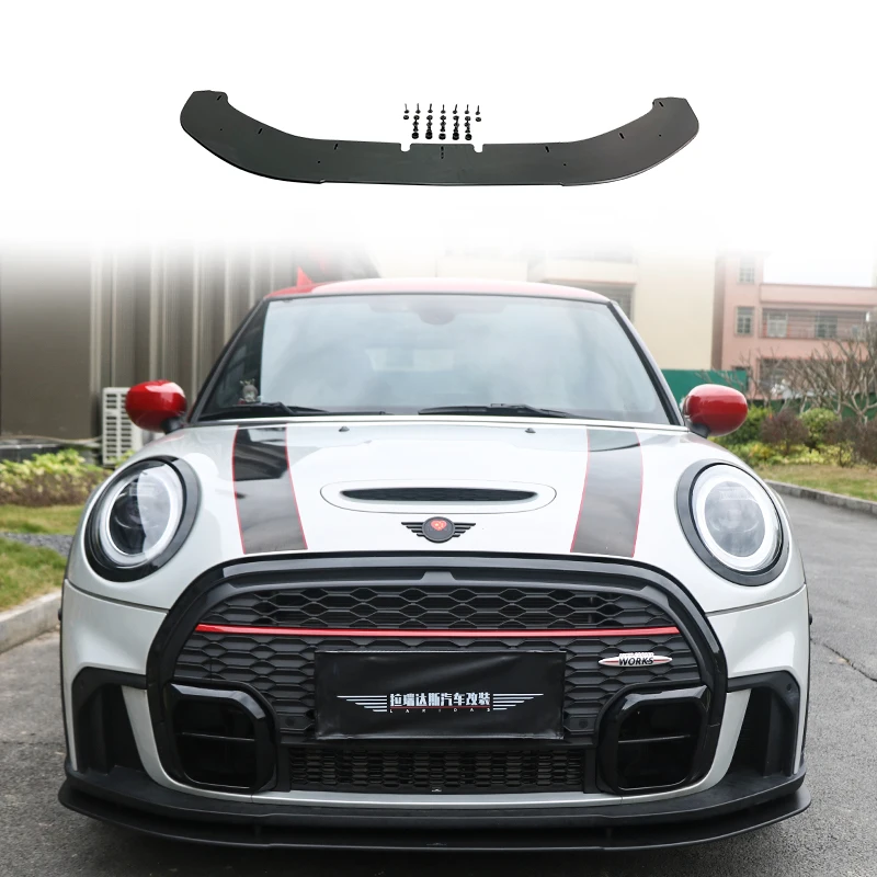 Front Lip Splitter For MINI JCW COOPER S 2021-2023 LCI 2 Aerodynamic F56 F57 Bumper Diffuser Car Tuning Accsesories Body Kit