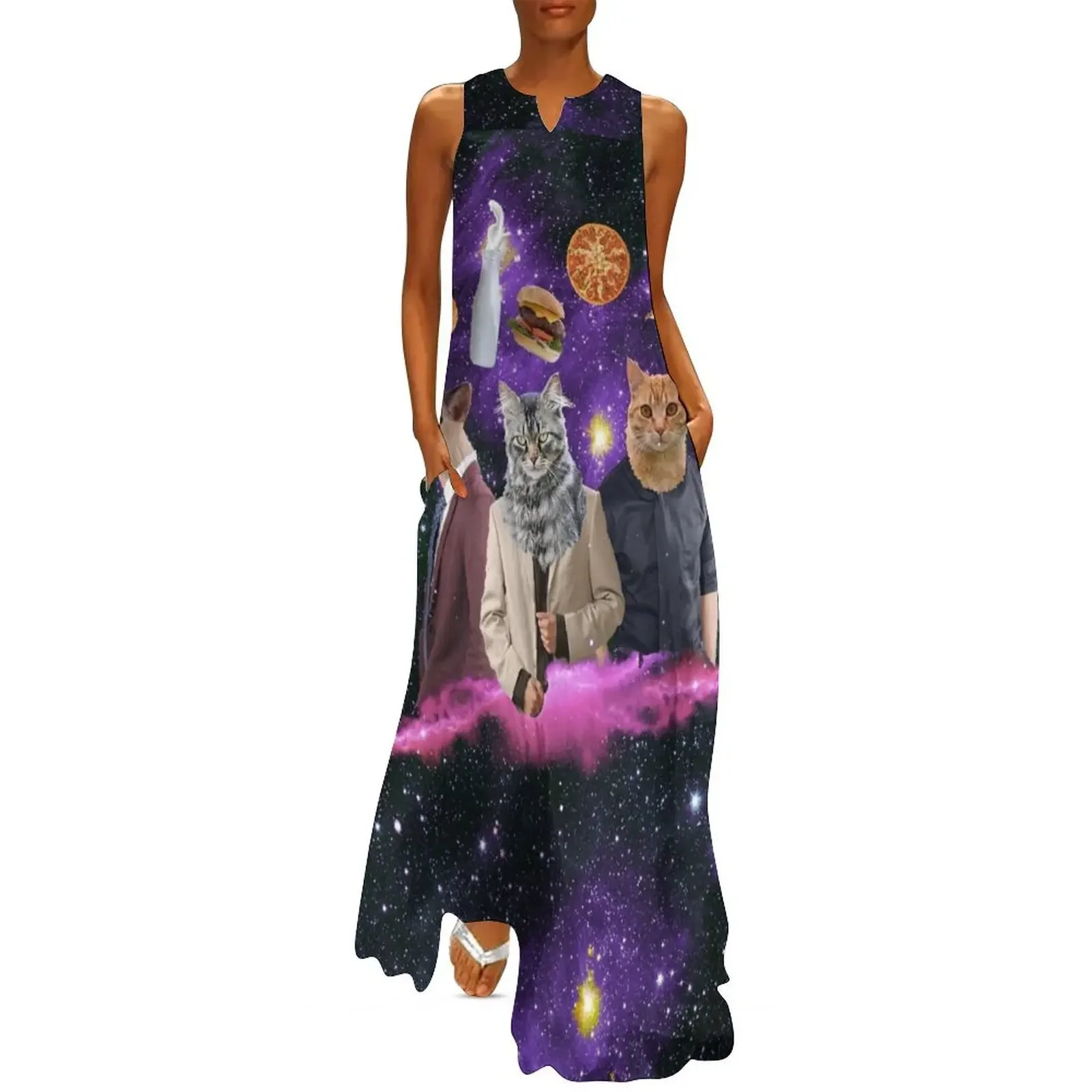 

The Cool Cats Long Dress women evening dress Dance dresses beach dresses luxury dresses Dress