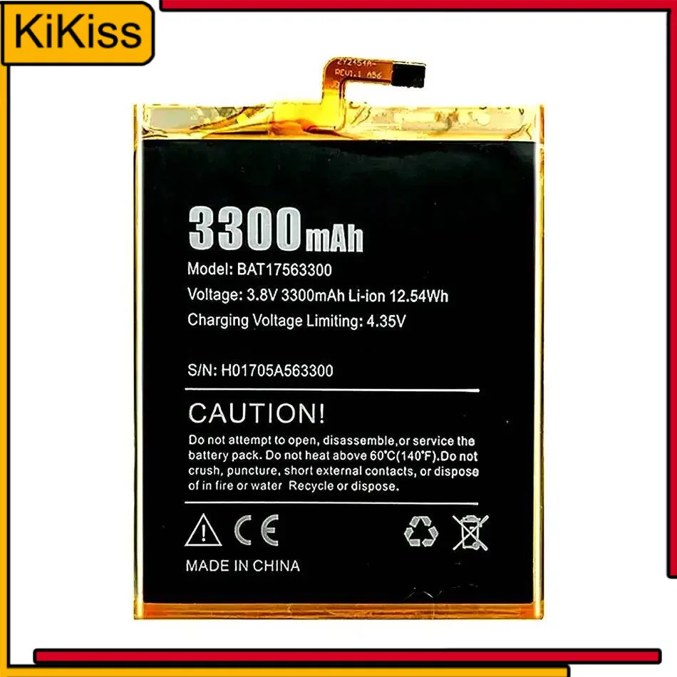 

High Compatibility BAT17563300 For Doogee Shoot 1 5.5 Inch Mobile Phone Battery Reliable Power Supply 3300Mah