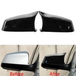 Carbon Fiber / Black M Style Door Side Mirror Cover Cap For BMW 5 6 7 Series E60 E61 E63 E64 F01 F02-F04 F06 F07 F10 F11 F12 F13