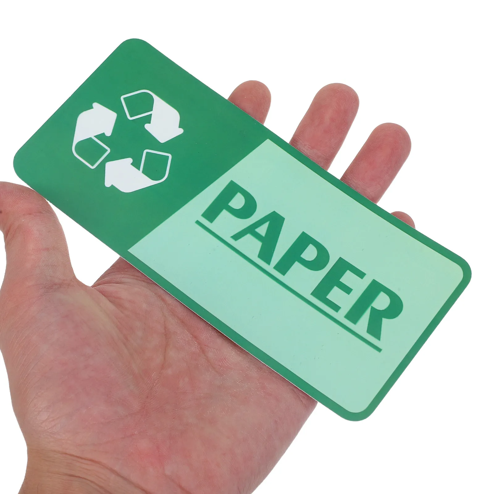 8Sheets Recycle Stickers for Trash Bins Fade-Resistant Removable Label Stickers for Containers Glass Plastic Paper Recycling