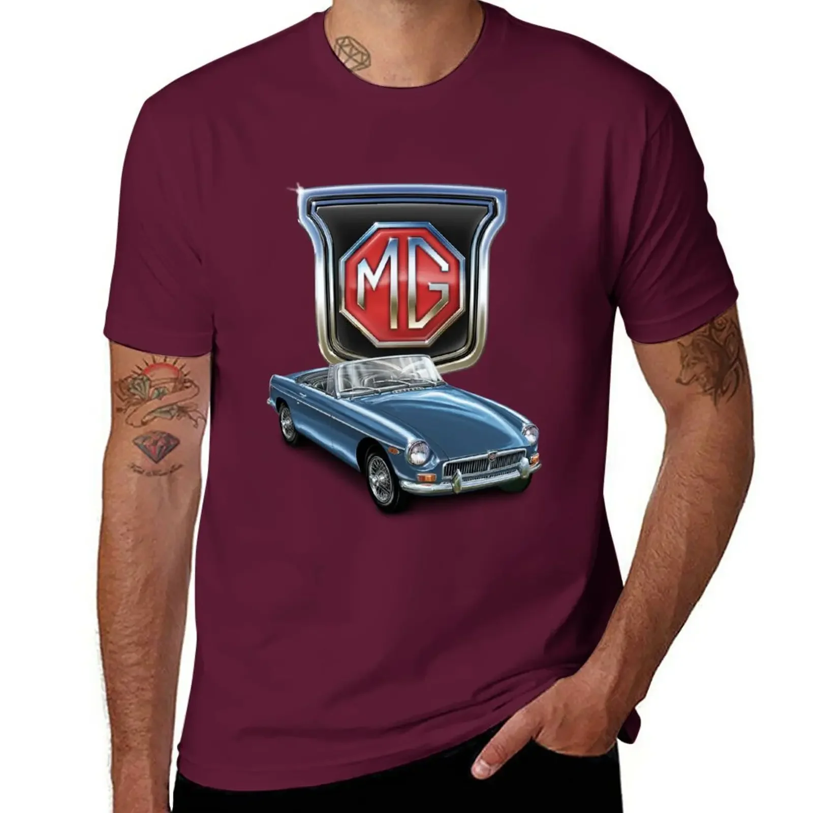 MGB in Blue T-Shirt cute clothes blacks cute tops workout shirts for men