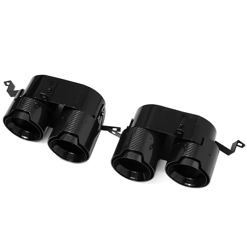 Carbonfaser Quad Auspuffblenden Endrohre für BMW 8er G14 G15 G16 840i M850i 850i 2018-2025 Auto Auspuff Endrohr
