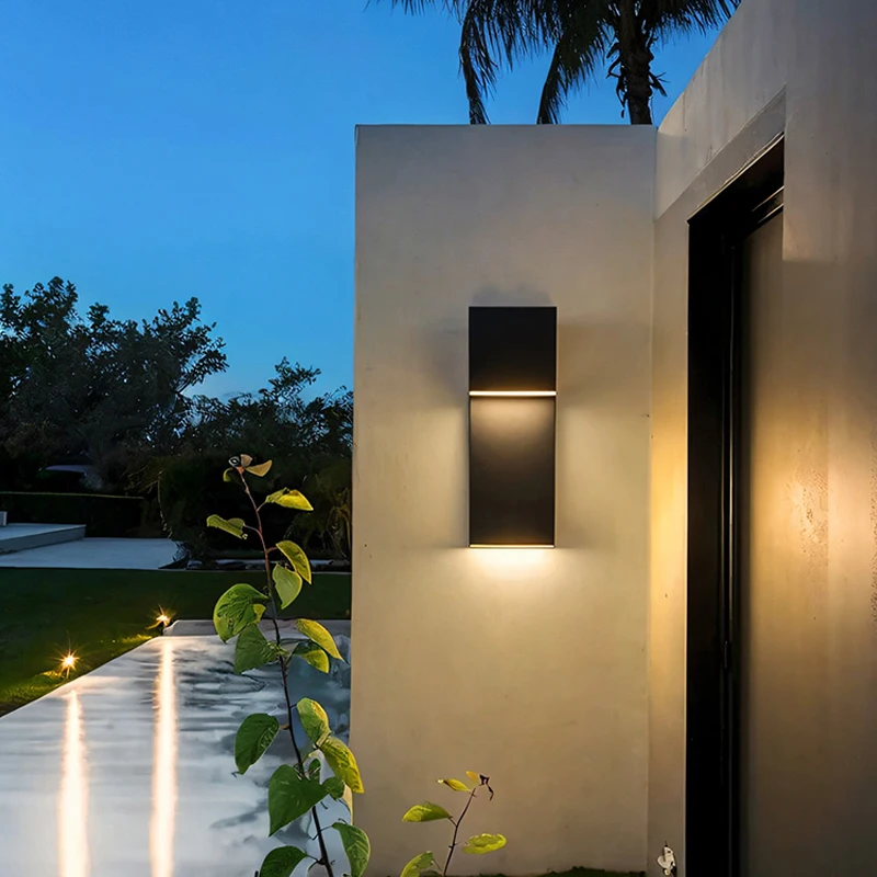 LED Outdoor Waterproof Wall Lamp Park Decorative Wall Light Creative Design Villa Courtyard Balcony Light With Dual Head Lights