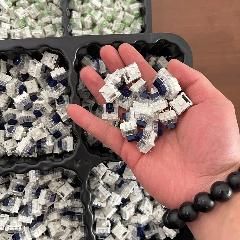 Kailh Box Jade 해군 키보드 스위치 Clicky 촉각 스위치 DIY 기계식 키보드 맞춤형 게임용 PC SMD RGB MX 3 핀 스위치