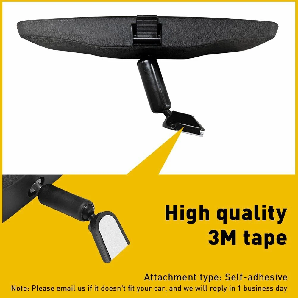 10 Polegada espelho interior preto dentro do espelho fácil de instalar espelho retrovisor interior abs vidro acessórios do carro para carro universal