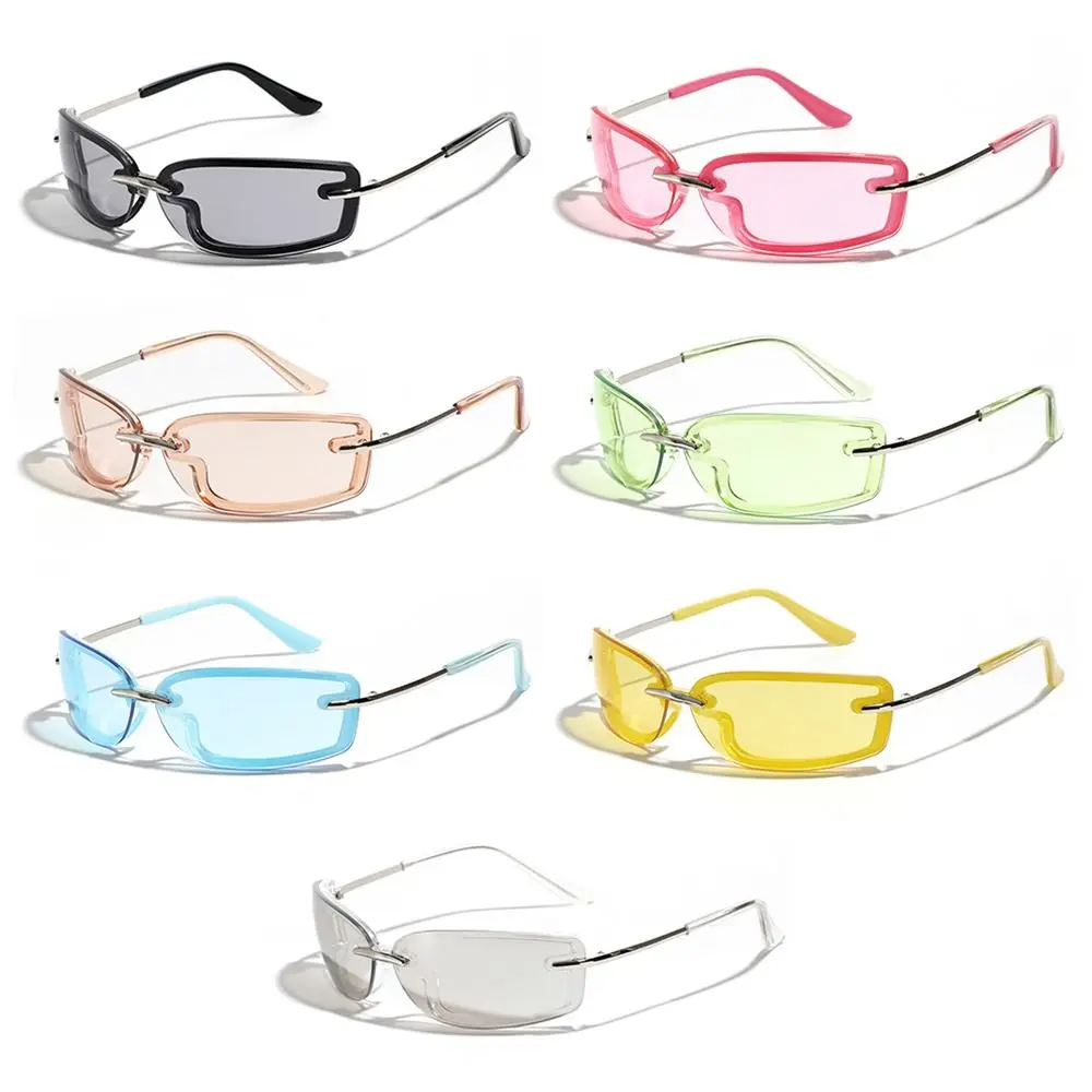 

Y2K Wrap Around Sunglasses for Women & Men, 2000'S Punk Sunglasses, Candy Color Sun Glasses Goggles Shades UV400 Eyewear