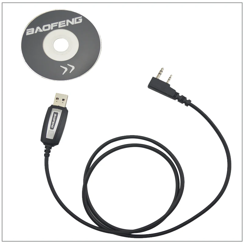 Baofeng 5R USB Programming Cable CD Drive for BF UV-5R UV-B5 UV-B6 BF-UV82 UV-5RA UV-5RB UV-5RC UV-5RD  BF-888S  BF-666S