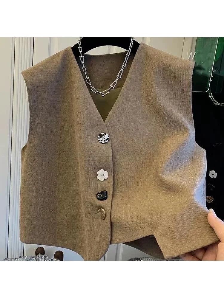 

Повседневная женская майка ort Svel Jaet, свободная посадка в европейском стиле, весна 2025 Faion, верхняя одежда, жилет, топ