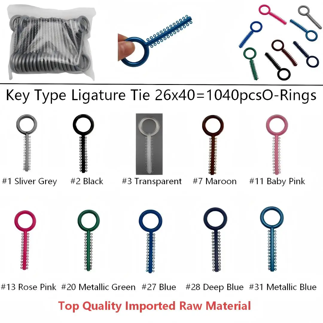 

40Sticks Dental Ligature Tie Key Type Top Quality Imported Raw Material DENHRRS Health Store