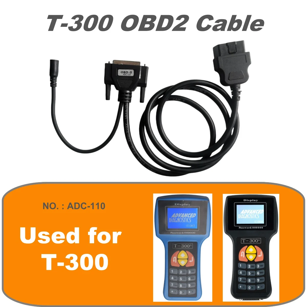 

OBD-кабель T300 Основная тестовая линия T-300, преобразователь ADC-110 от 16P до 25P для программатора T 300-клавиш