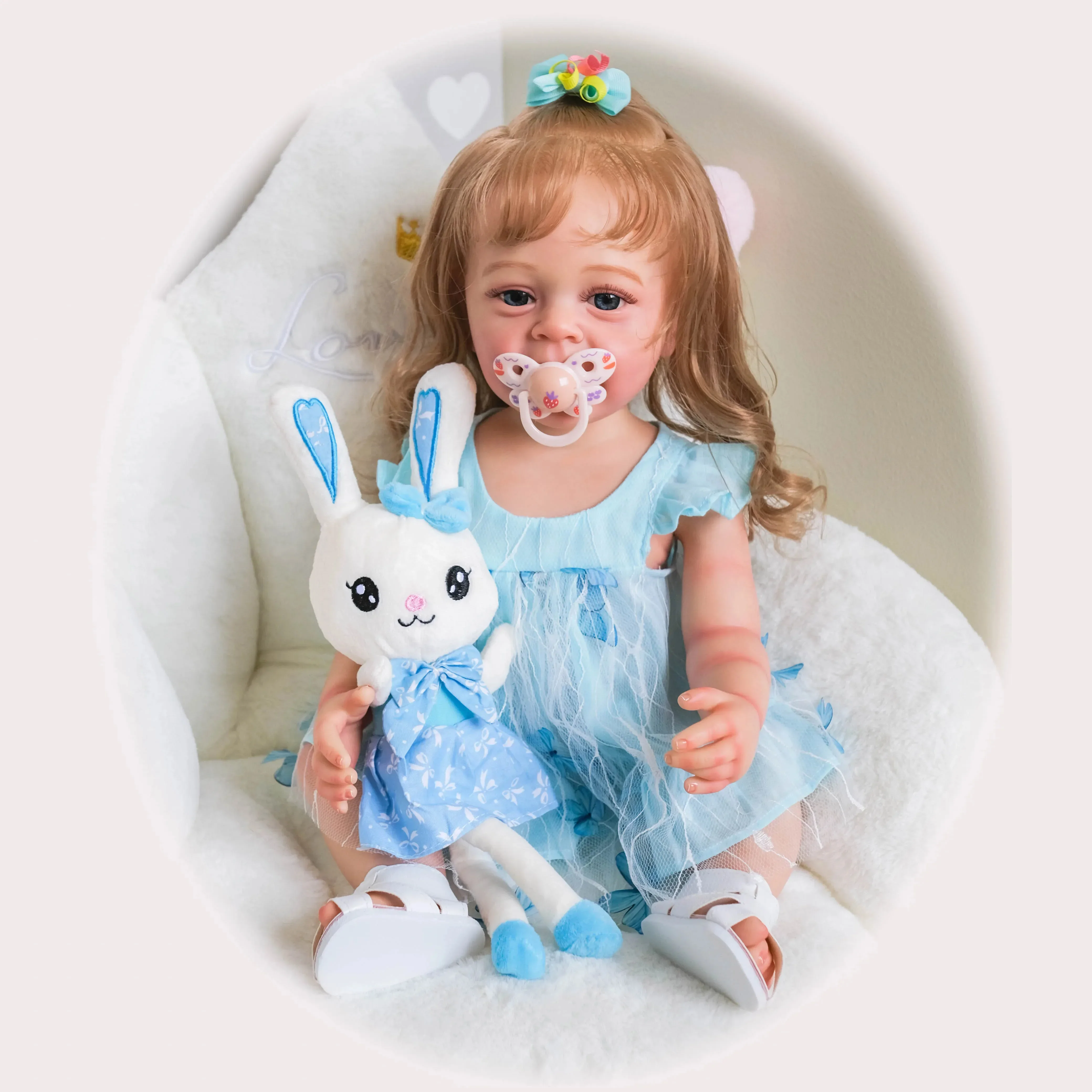 Yannik-Full Body Silicone Reborn Toddler, Princess Lifelike, Handmade, 3D Skin, Multiple Layers Painting Butter, 55cm