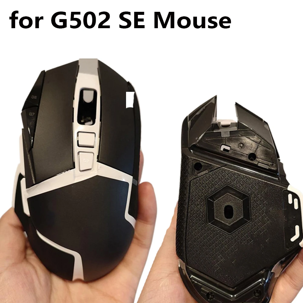 Mouse Shell for G502 SE Mouse Skates Top Bottom Case Cover Housing With Anti-Slip Foot Pad Stickers Replacement Parts