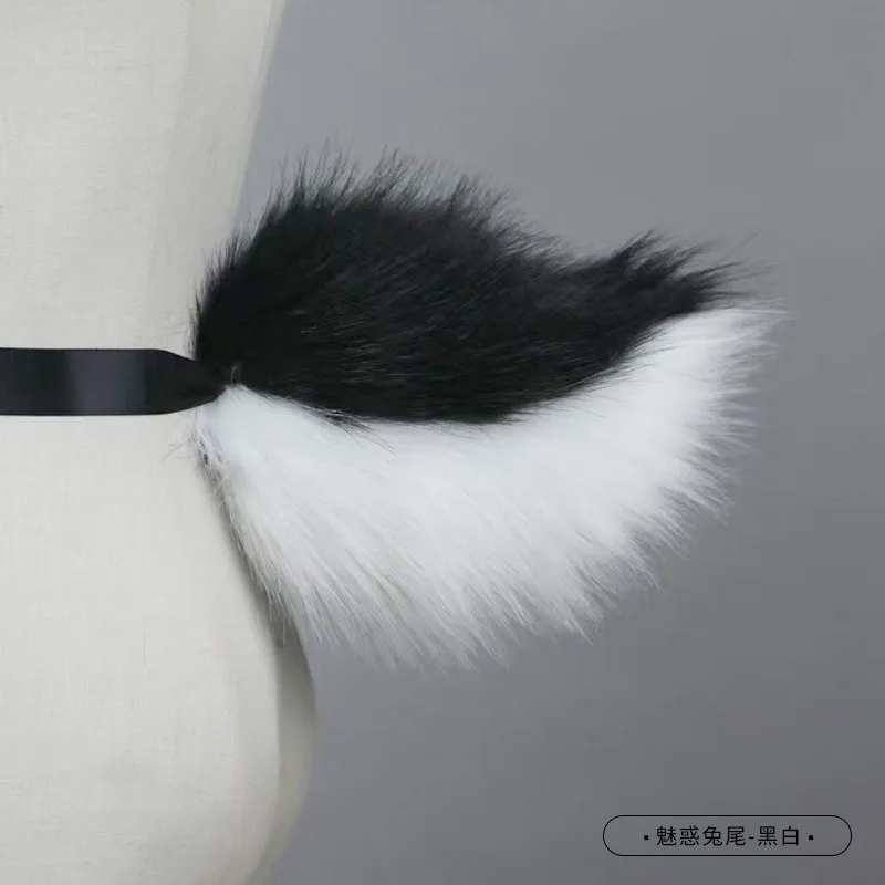 New style Cute Girls Plush Rabbit Tail Simulation Animal Tail Bunny Tail Women Cosplay Props Accessories Halloween gift