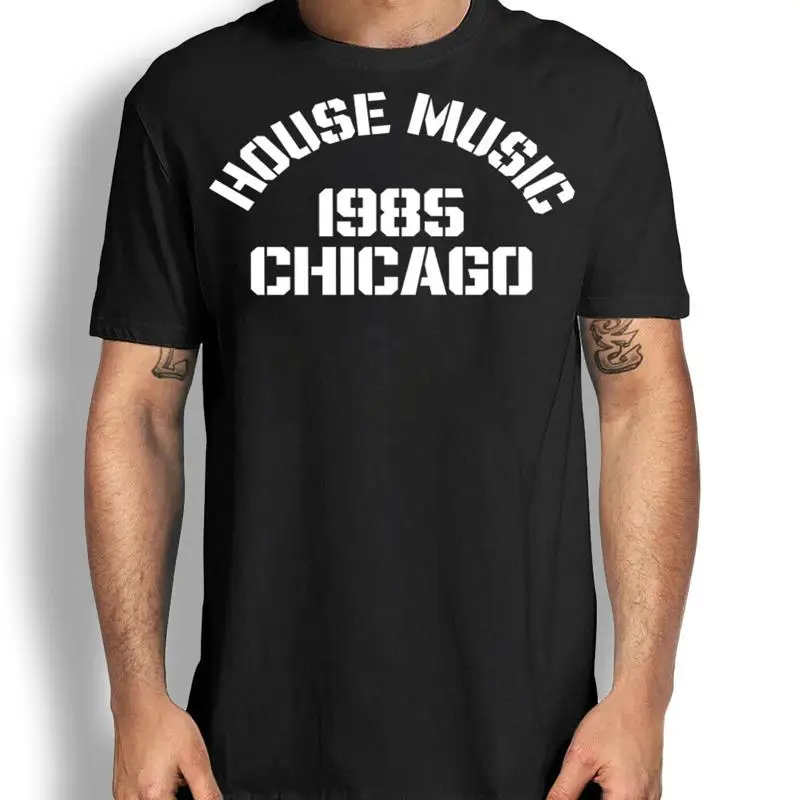 

House Music 1985 Chicago Vintage T Shirt Novelty Musician