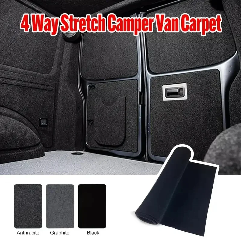 4-Way Stretch Anti-Slip Felt Carpet Liners For VW T6 5 Transporter Fit Floor Mats With Multiple Colors Durable Non-Woven Fabric