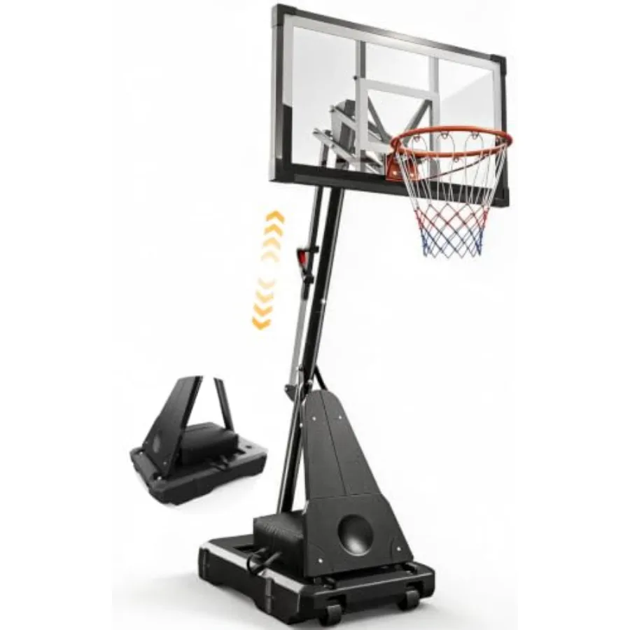 Basketball Basketball Hoop 5.2-10FT Adjustable Height Basketball Goal for outdoor use, steel frame, black finish, easy height adjustment w - Aliexpress Deal