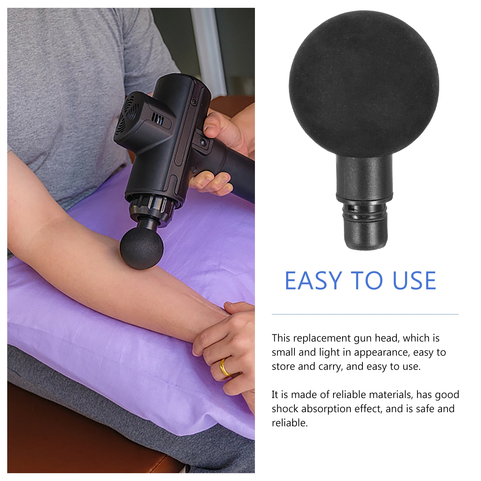 

6Pcs Portable Replaceable Massager Heads for Muscle Athlete Body Relaxation Tool