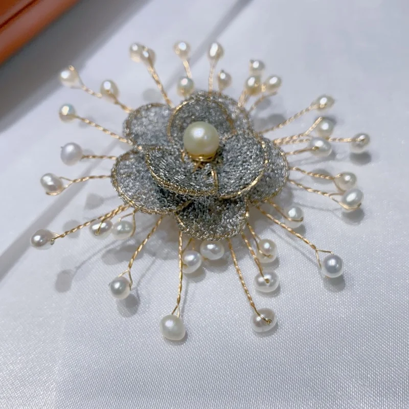 

SGARlT Women'S Fashion Fine Charm Brooch Jewelry 14K Gold Filled Chest Flower Accessories Suitable For Date Party Festival Gifts