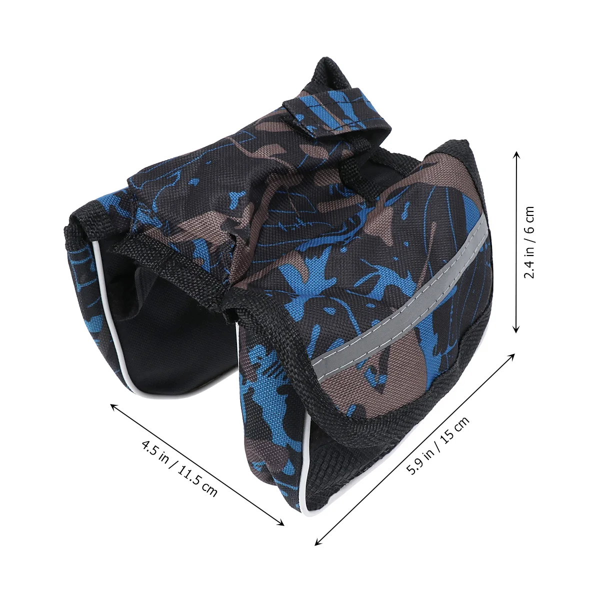 

Waterproof Nylon Bike Frame Handlebar Storage Bag Road Mountain Cycling Reflective Stripes Durable Lightweight Large Capacity